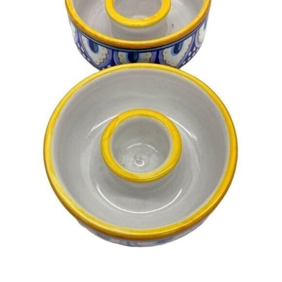 Deruta Italy Dip Amano Mano Franco Mari Artist Signed Candle Stick Holders - Picture 8 of 13